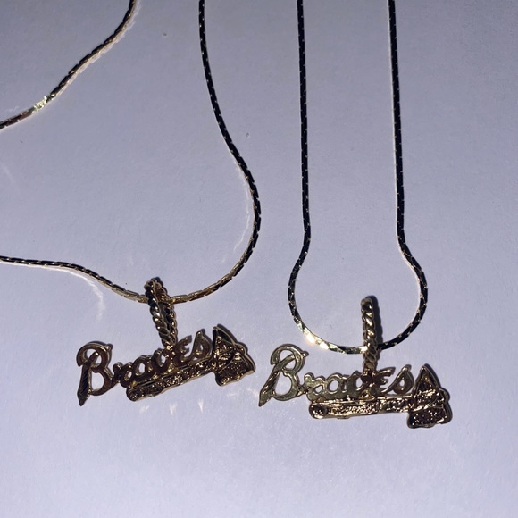Jewelry - Atlanta braves necklace new 14K gold plated